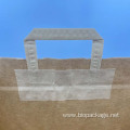 Wholesale recycled kraft paper bags with flat handle